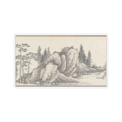 Shen Zhou - Joint Landscape - ca. 1509 and 1546 v32 - STICKER Vinyl Kiss-Cut Decal