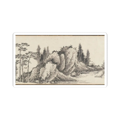 Shen Zhou - Joint Landscape - ca. 1509 and 1546 v32 - STICKER Vinyl Kiss-Cut Decal