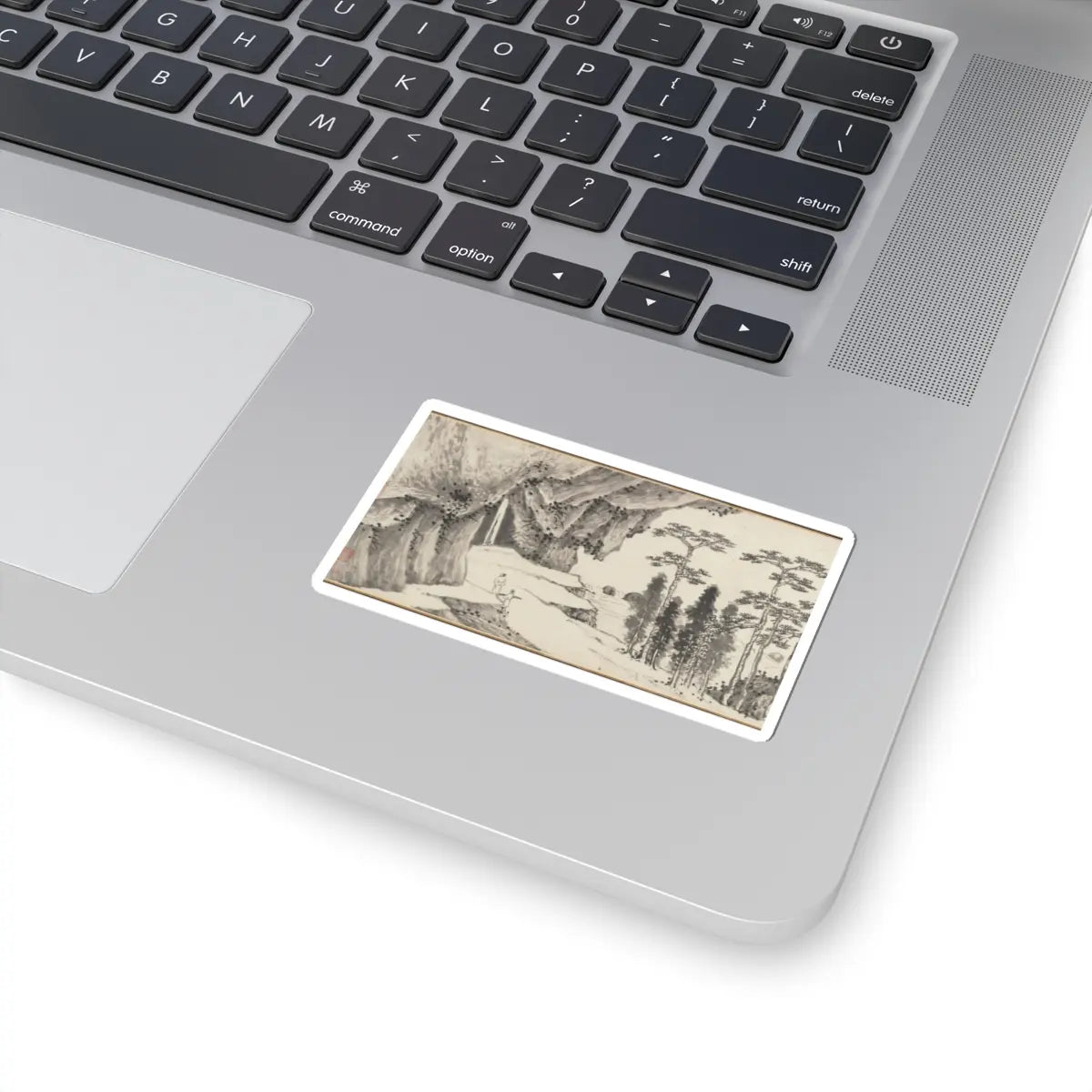 Shen Zhou - Joint Landscape - ca. 1509 and 1546 v33 - STICKER Vinyl Kiss-Cut Decal