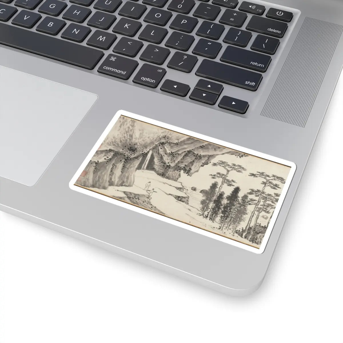 Shen Zhou - Joint Landscape - ca. 1509 and 1546 v33 - STICKER Vinyl Kiss-Cut Decal