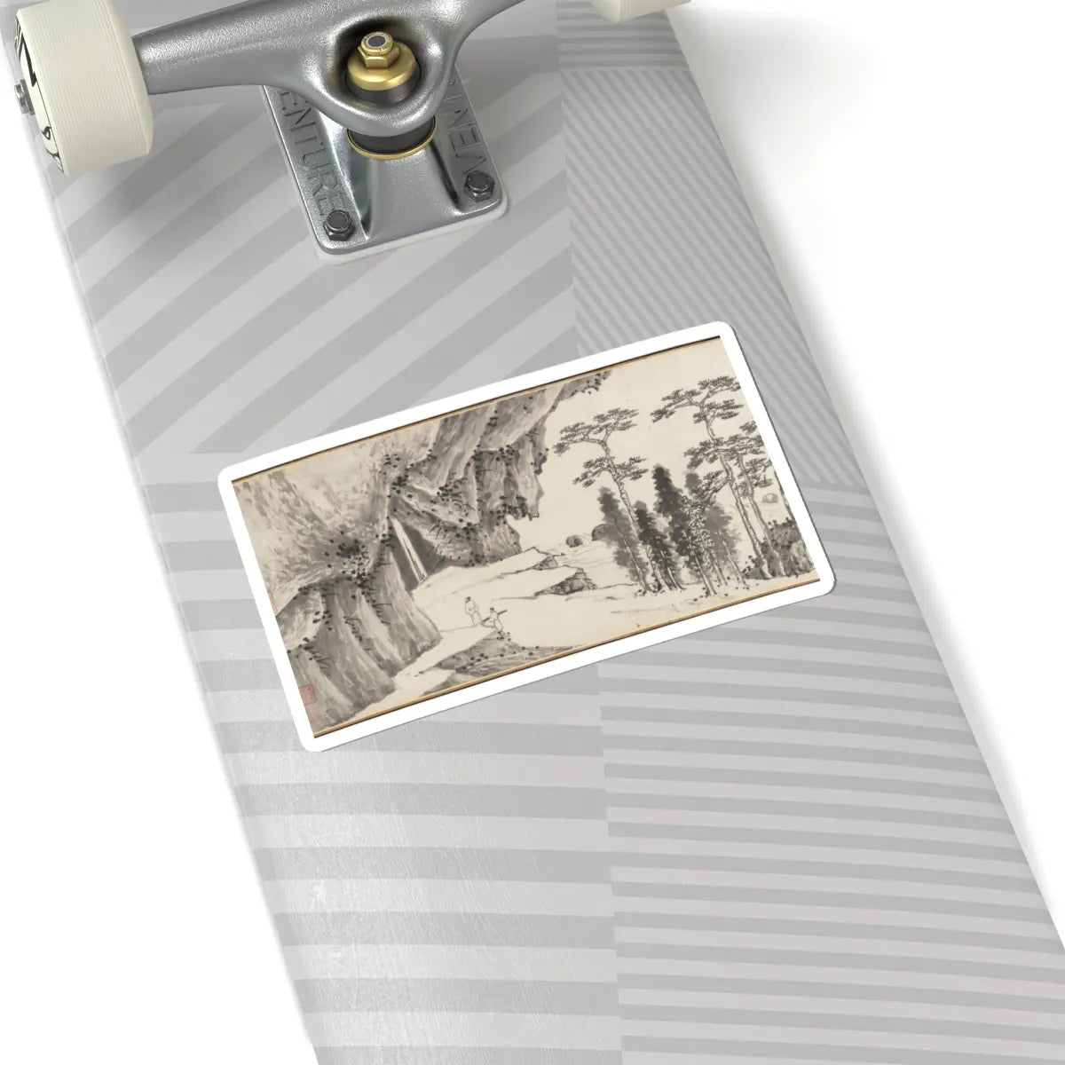 Shen Zhou - Joint Landscape - ca. 1509 and 1546 v33 - STICKER Vinyl Kiss-Cut Decal