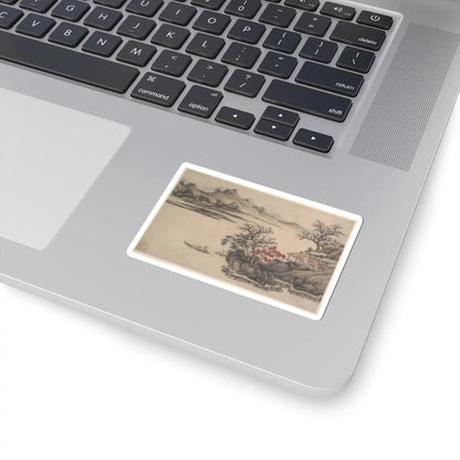 Shen Zhou - Landscape with Autumn Foliage - unknown - STICKER Vinyl Kiss-Cut Decal