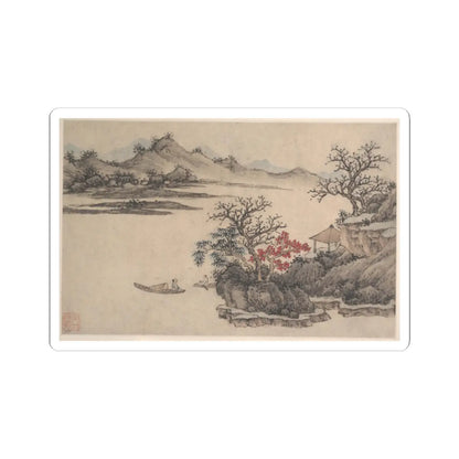 Shen Zhou - Landscape with Autumn Foliage - unknown - STICKER Vinyl Kiss-Cut Decal