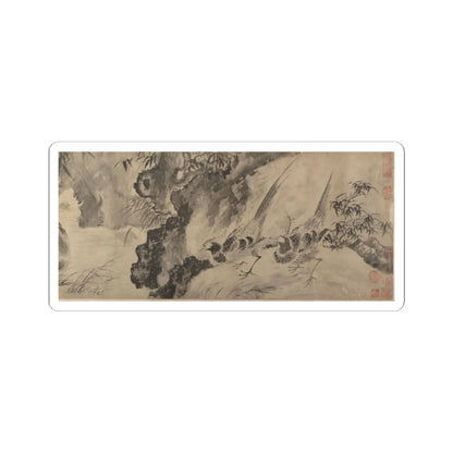 Shen Zhou - Marsh Scene with Birds - unknown v1 - STICKER Vinyl Kiss-Cut Decal