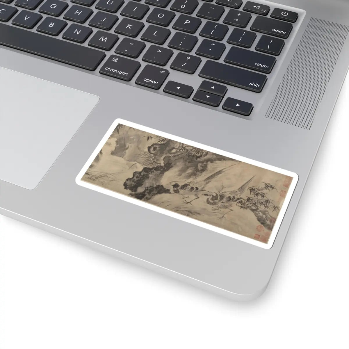 Shen Zhou - Marsh Scene with Birds - unknown v1 - STICKER Vinyl Kiss-Cut Decal