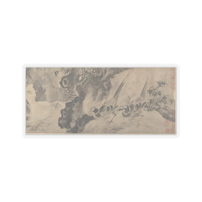 Shen Zhou - Marsh Scene with Birds - unknown v1 - STICKER Vinyl Kiss-Cut Decal