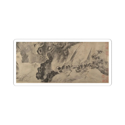 Shen Zhou - Marsh Scene with Birds - unknown v1 - STICKER Vinyl Kiss-Cut Decal