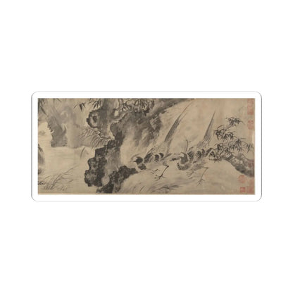 Shen Zhou - Marsh Scene with Birds - unknown v1 - STICKER Vinyl Kiss-Cut Decal