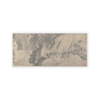 Shen Zhou - Marsh Scene with Birds - unknown v1 - STICKER Vinyl Kiss-Cut Decal
