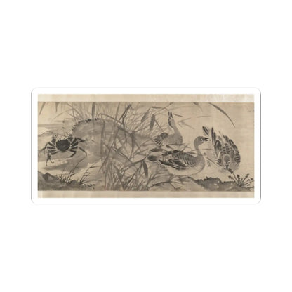 Shen Zhou - Marsh Scene with Birds - unknown v10 - STICKER Vinyl Kiss-Cut Decal