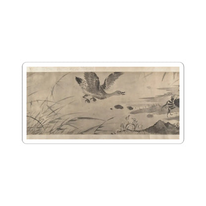 Shen Zhou - Marsh Scene with Birds - unknown v11 - STICKER Vinyl Kiss-Cut Decal