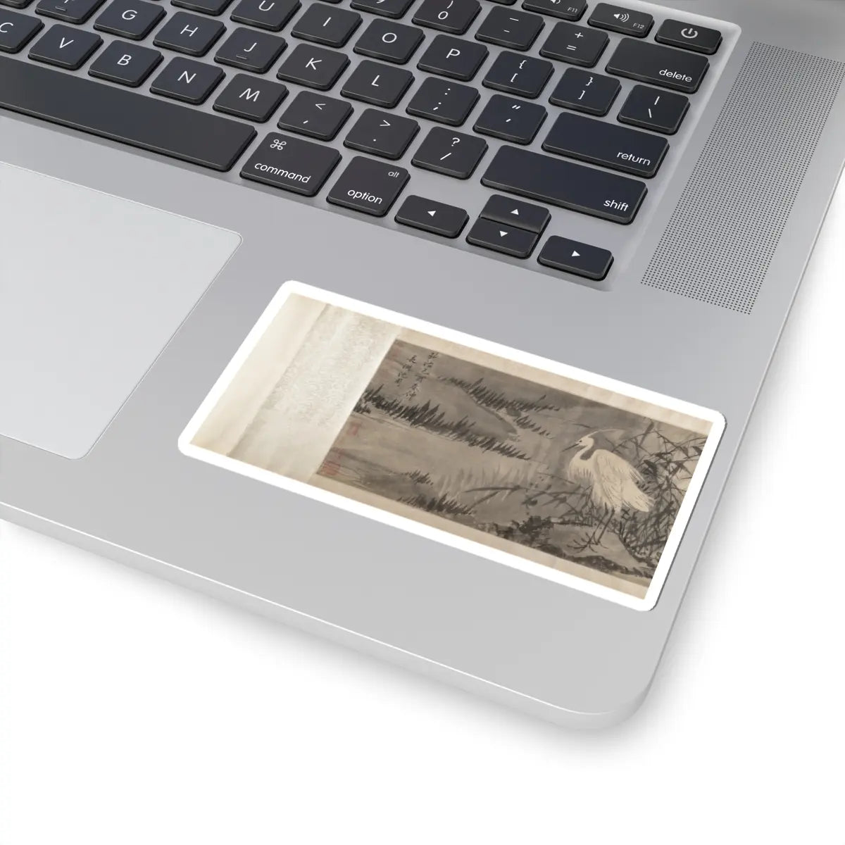 Shen Zhou - Marsh Scene with Birds - unknown v13 - STICKER Vinyl Kiss-Cut Decal
