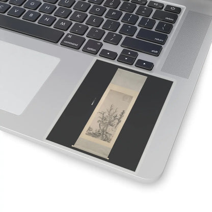 Shen Zhou - Silent fisherman in an autumn wood - dated 1475 v2 - STICKER Vinyl Kiss-Cut Decal