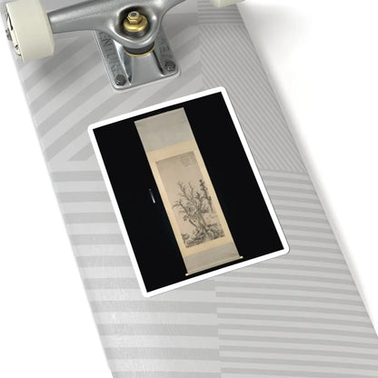Shen Zhou - Silent fisherman in an autumn wood - dated 1475 v2 - STICKER Vinyl Kiss-Cut Decal