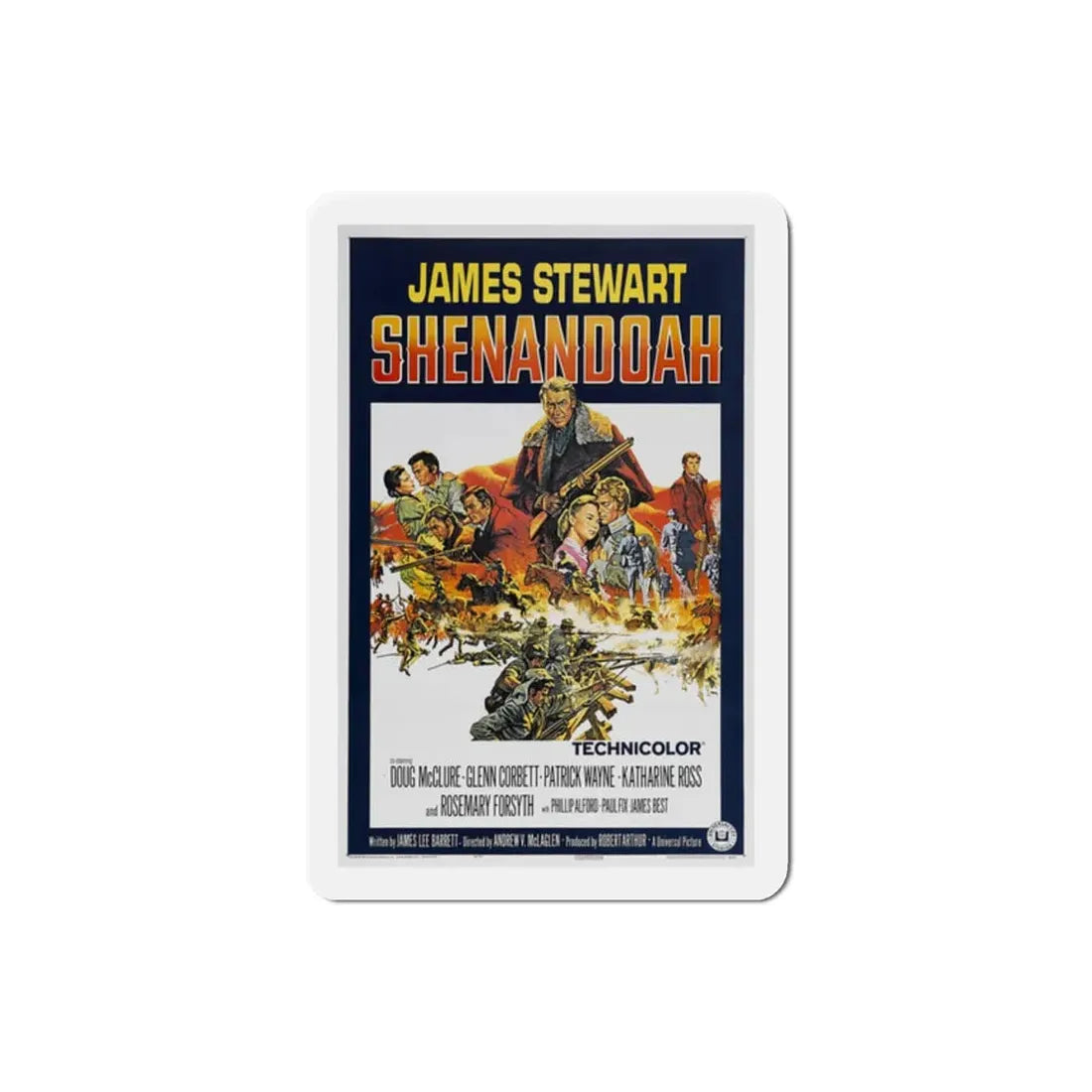 Shenandoah 1965 Movie Poster Refrigerator Magnet 2 Inch - The Sticker Space