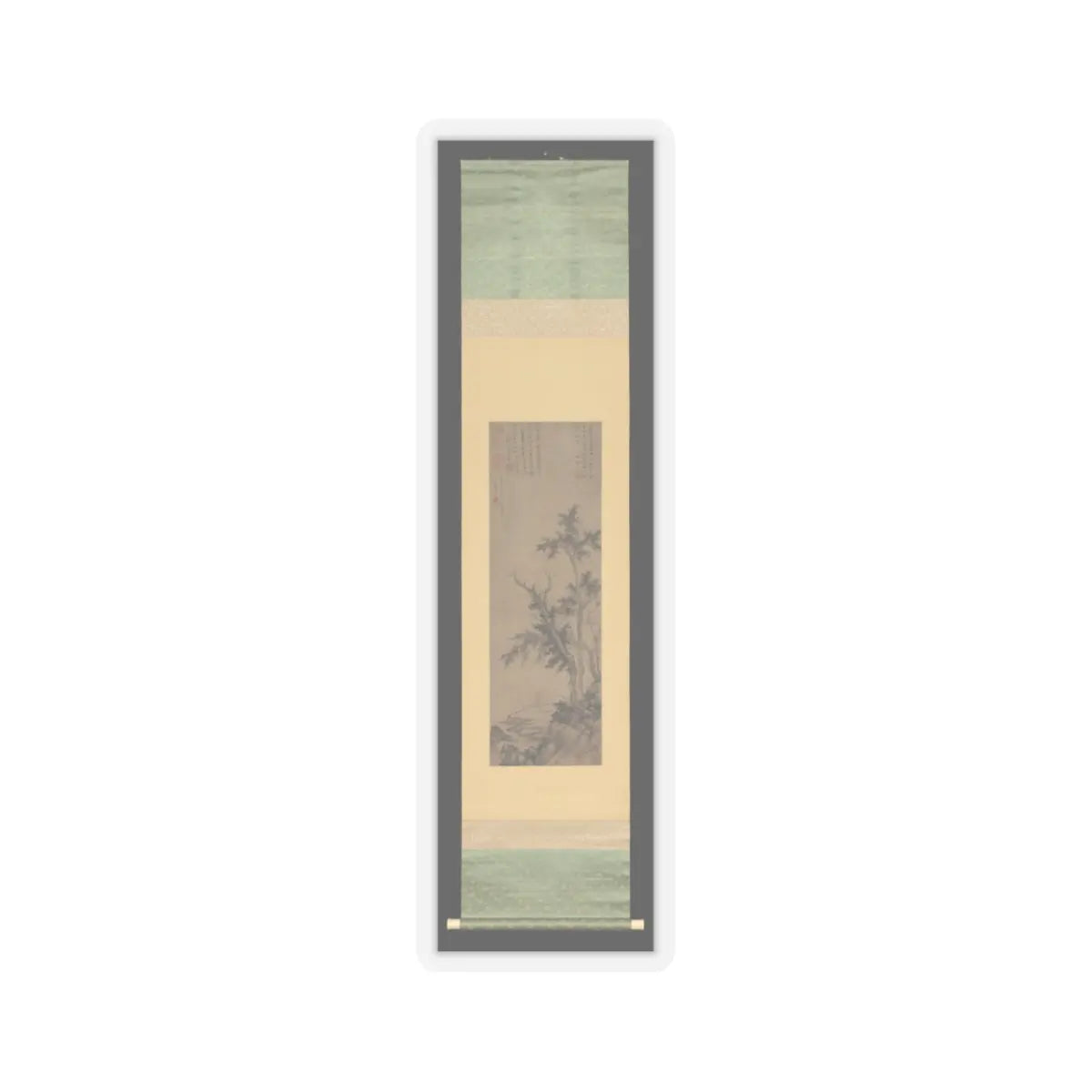 Sheng Mao - Recluse Fishing by Autumn Trees - dated 1350 v2 - STICKER Vinyl Kiss-Cut Decal