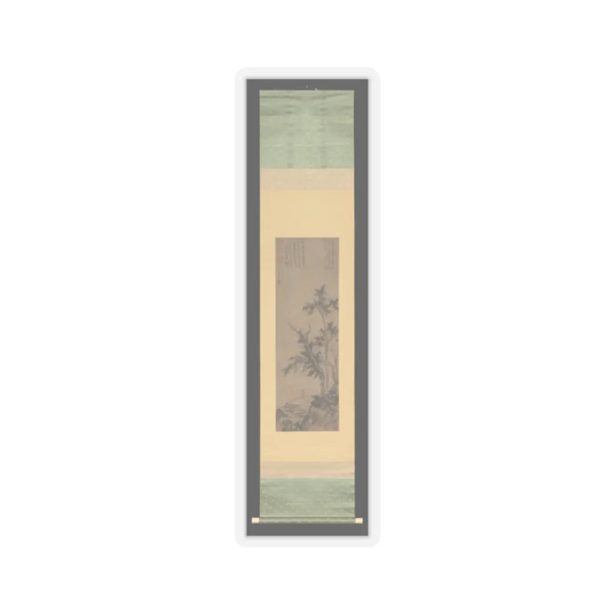 Sheng Mao - Recluse Fishing by Autumn Trees - dated 1350 v2 - STICKER Vinyl Kiss-Cut Decal