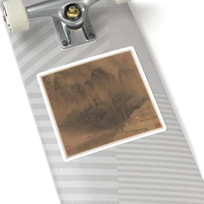 Sheng Maoye - Landscapes after Tang-dynasty poems - mid-17th century v2 - STICKER Vinyl Kiss-Cut Decal
