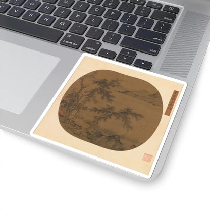 Sheng Zhu - Angling in the Autumn River - ca. 1370 - STICKER Vinyl Kiss-Cut Decal