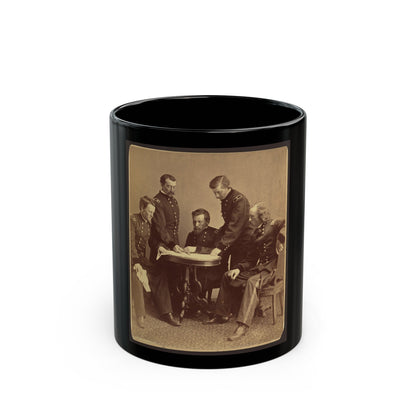 Sheridan And His Generals (U.S. Civil War) Black Coffee Mug-11oz-The Sticker Space