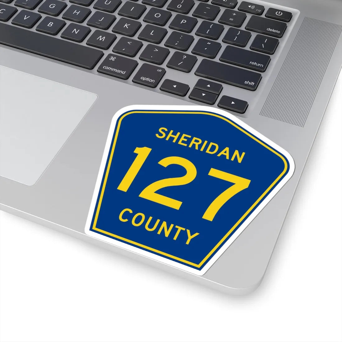Sheridan County Route 127 WY (Wyoming) (Road Sign) STICKER Vinyl Kiss-Cut Decal - The Sticker Space
