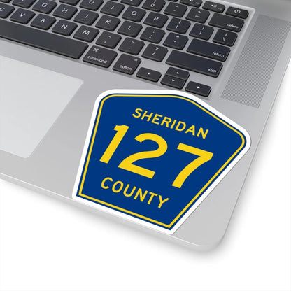 Sheridan County Route 127 WY (Wyoming) (Road Sign) STICKER Vinyl Kiss-Cut Decal - The Sticker Space