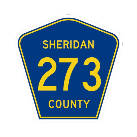 Sheridan County Route 273 WY (Wyoming) (Road Sign) STICKER Vinyl Kiss-Cut Decal 2 Inch White - The Sticker Space