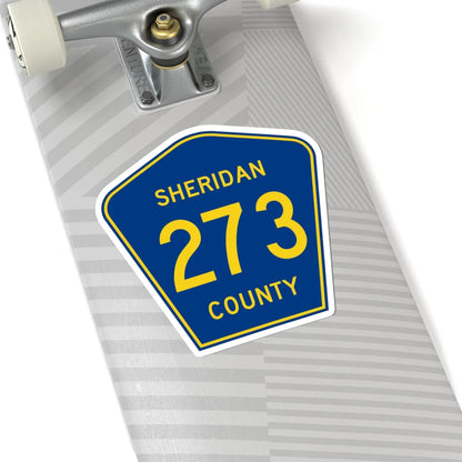 Sheridan County Route 273 WY (Wyoming) (Road Sign) STICKER Vinyl Kiss-Cut Decal - The Sticker Space