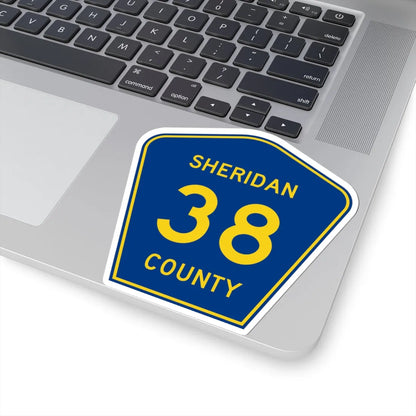Sheridan County Route 38 WY (Wyoming) (Road Sign) STICKER Vinyl Kiss-Cut Decal - The Sticker Space