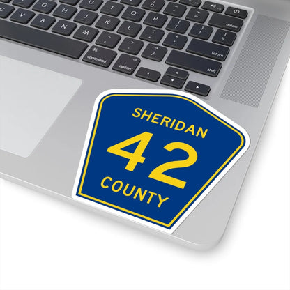 Sheridan County Route 42 WY (Wyoming) (Road Sign) STICKER Vinyl Kiss-Cut Decal - The Sticker Space