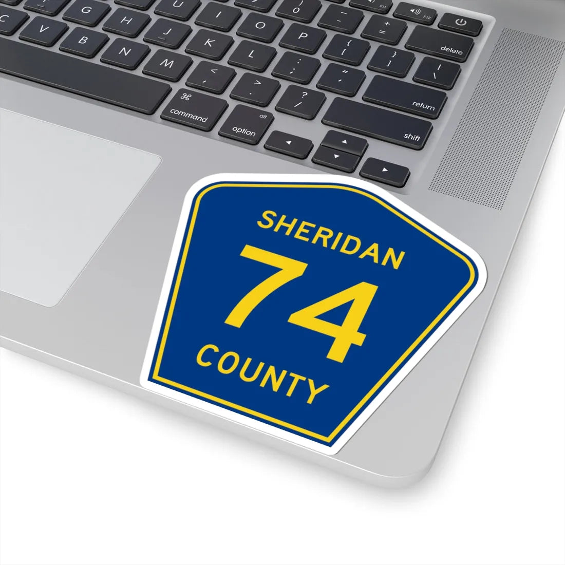 Sheridan County Route 74 WY (Wyoming) (Road Sign) STICKER Vinyl Kiss-Cut Decal - The Sticker Space