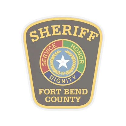 Sherrif Fort Bend County - STICKER Vinyl Kiss-Cut Decal 2 Inch Transparent - The Sticker Space