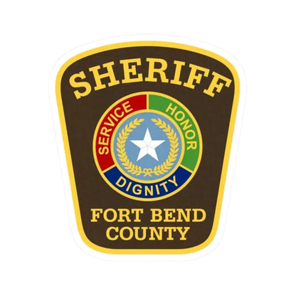 Sherrif Fort Bend County - STICKER Vinyl Kiss-Cut Decal 2 Inch White - The Sticker Space