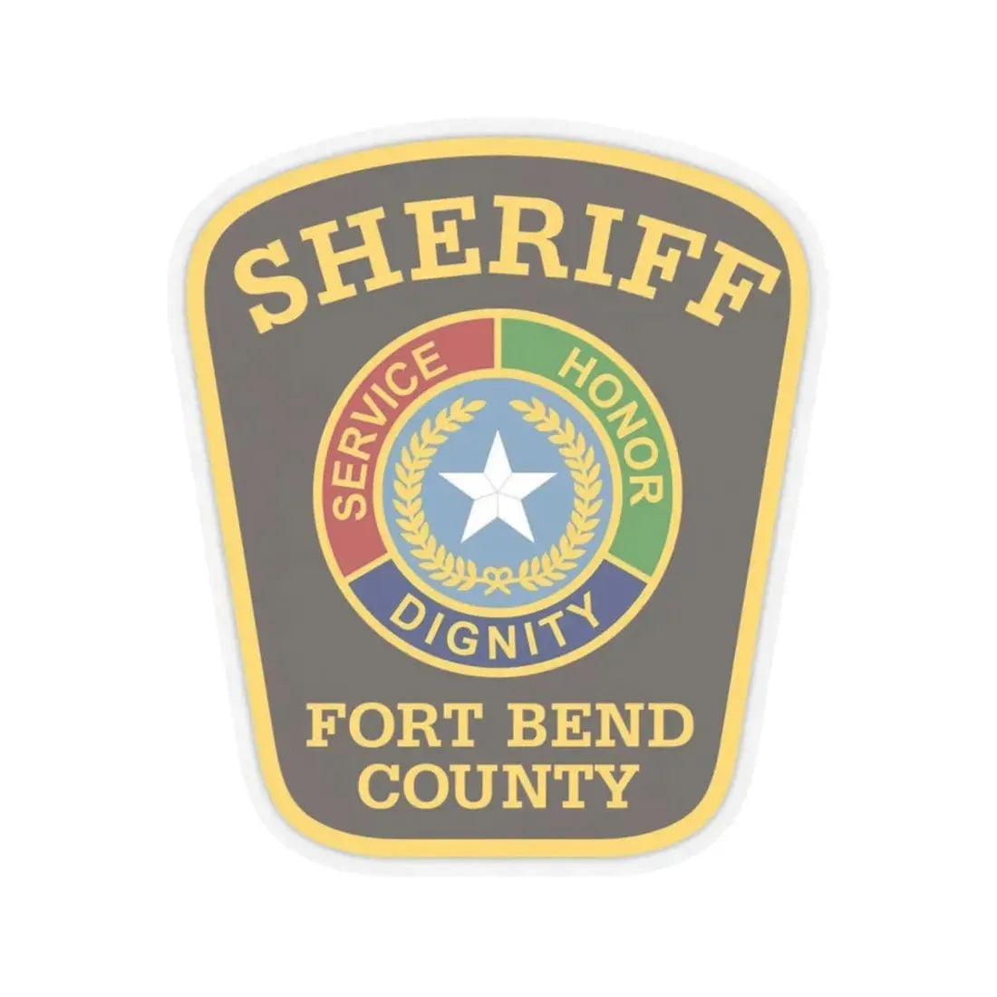 Sherrif Fort Bend County - STICKER Vinyl Kiss-Cut Decal 3 Inch Transparent - The Sticker Space