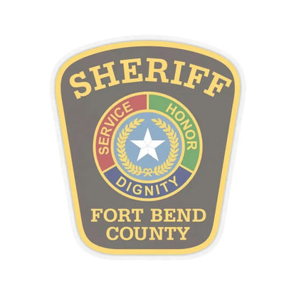 Sherrif Fort Bend County - STICKER Vinyl Kiss-Cut Decal 3 Inch Transparent - The Sticker Space