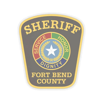 Sherrif Fort Bend County - STICKER Vinyl Kiss-Cut Decal 4 Inch Transparent - The Sticker Space