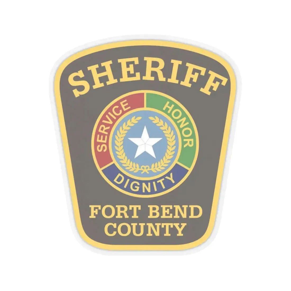 Sherrif Fort Bend County - STICKER Vinyl Kiss-Cut Decal 6 Inch Transparent - The Sticker Space