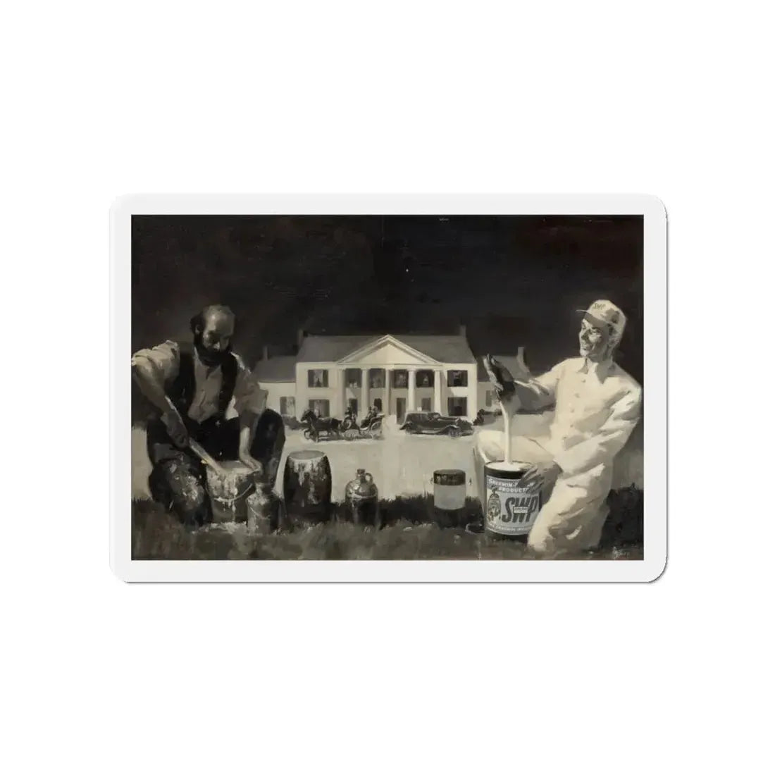 Sherwin Williams Paint, ad illustration (Magazine Illustration) Refrigerator Magnet 4 Inch Die-Cut - The Sticker Space