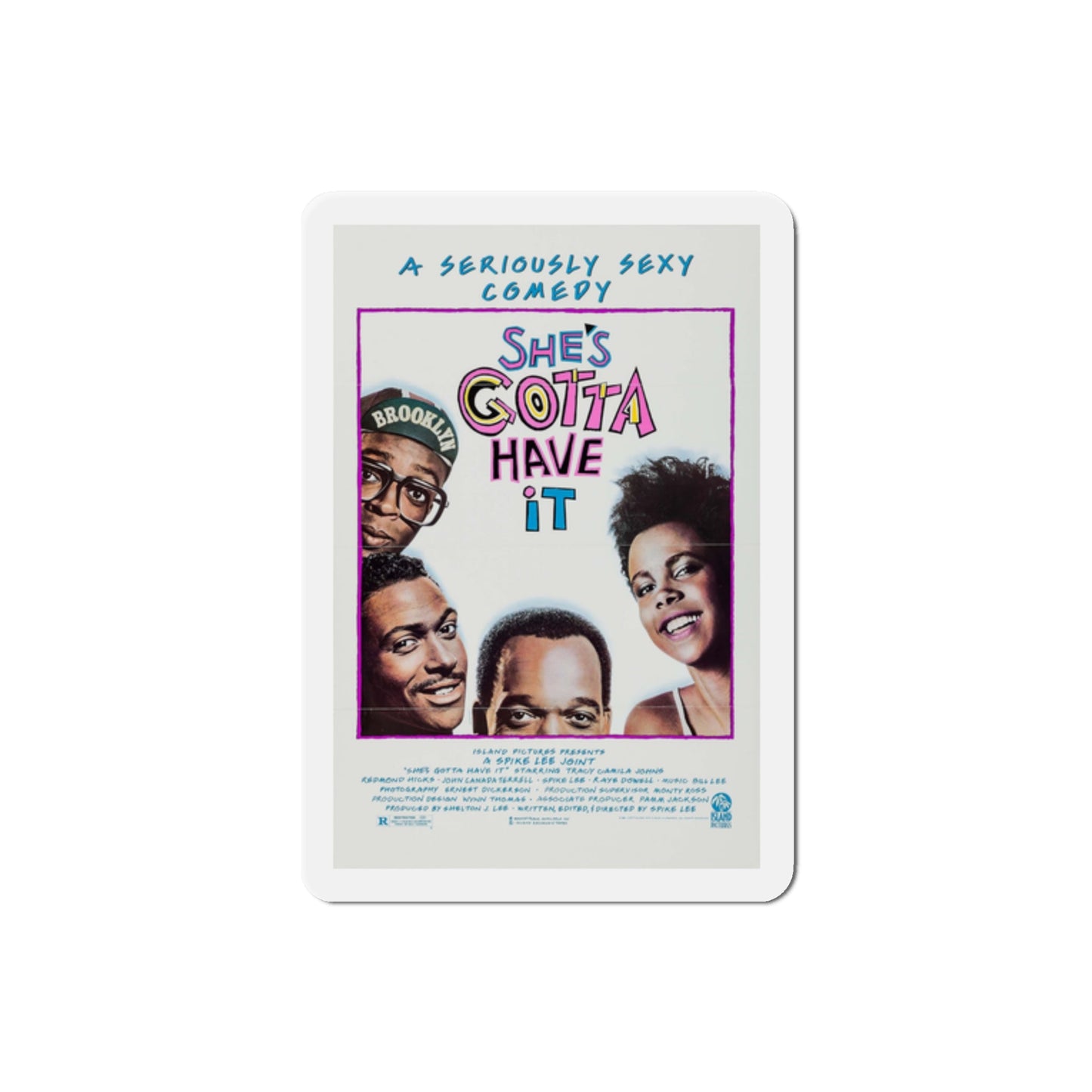 She's Gotta Have It 1986 Movie Poster Die-Cut Magnet-2" x 2"-The Sticker Space