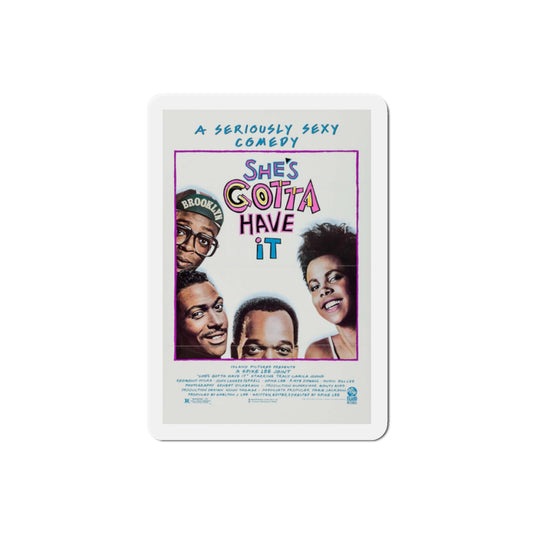 She's Gotta Have It 1986 Movie Poster Die-Cut Magnet-2" x 2"-The Sticker Space