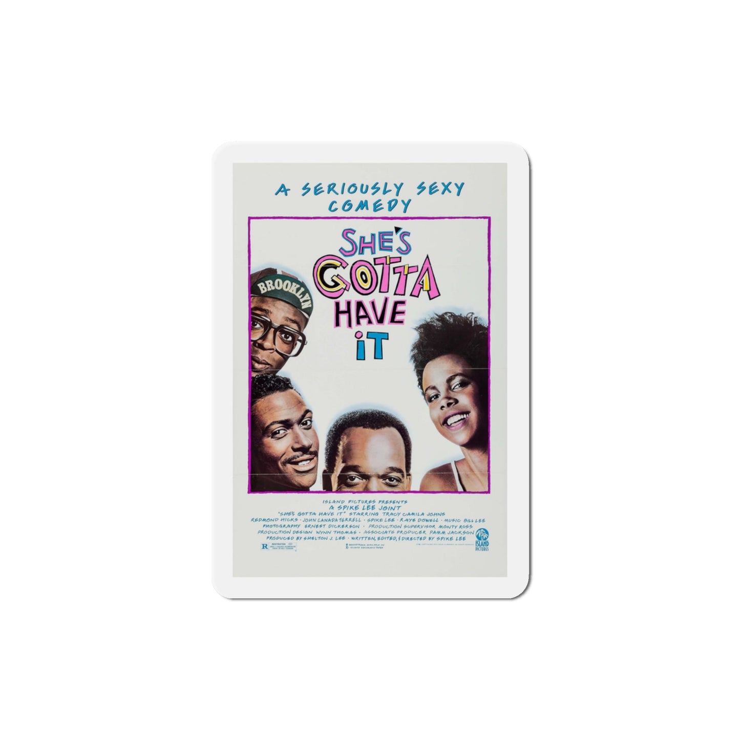 She's Gotta Have It 1986 Movie Poster Die-Cut Magnet-3" x 3"-The Sticker Space