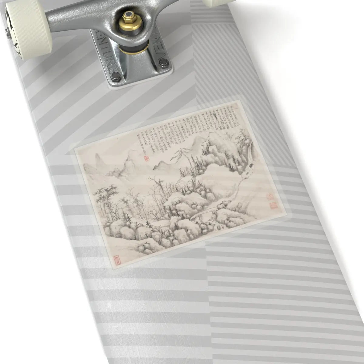 Shi Lin - Mountain Retreat, leaf from Album for Zhou Lianggong - datable to 1654–55 - STICKER Vinyl Kiss-Cut Decal