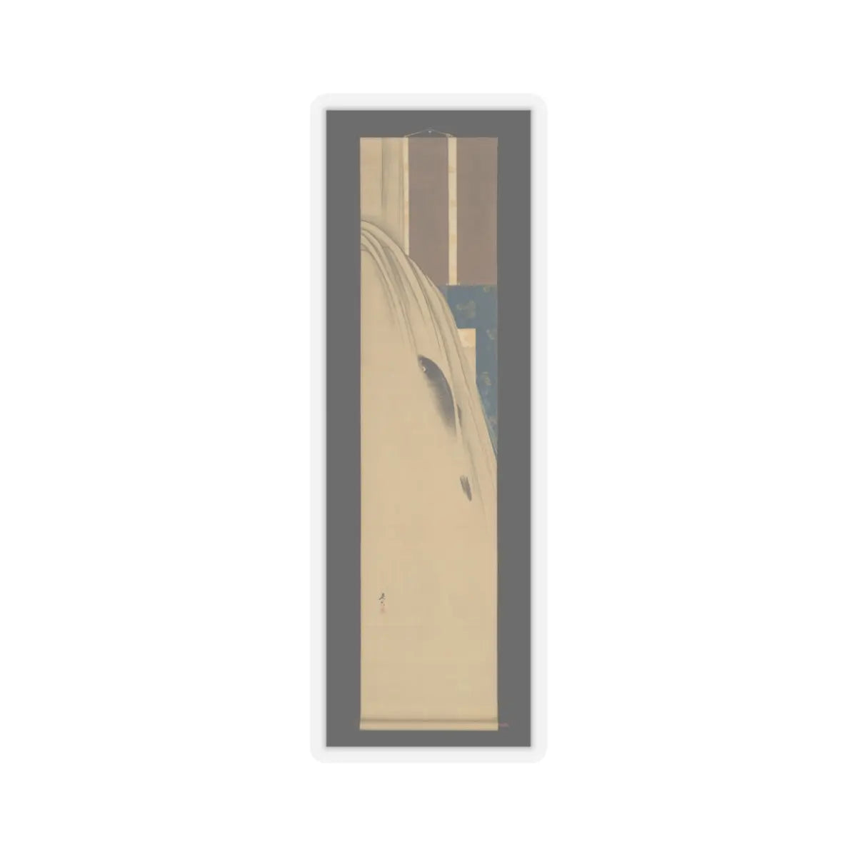 Shibata Zeshin - A Carp Ascending a Waterfall - 19th century v2 - STICKER Vinyl Kiss-Cut Decal