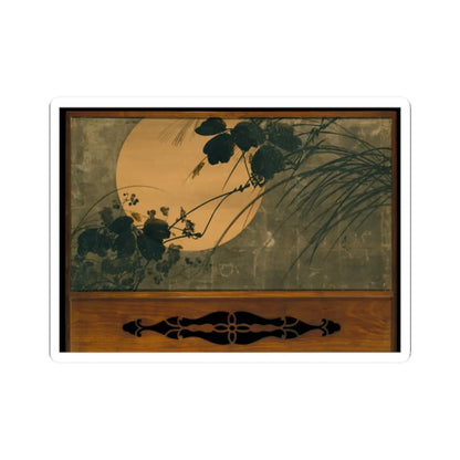 Shibata Zeshin - Autumn Grasses in Moonlight - second half of the 19th v2 - STICKER Vinyl Kiss-Cut Decal