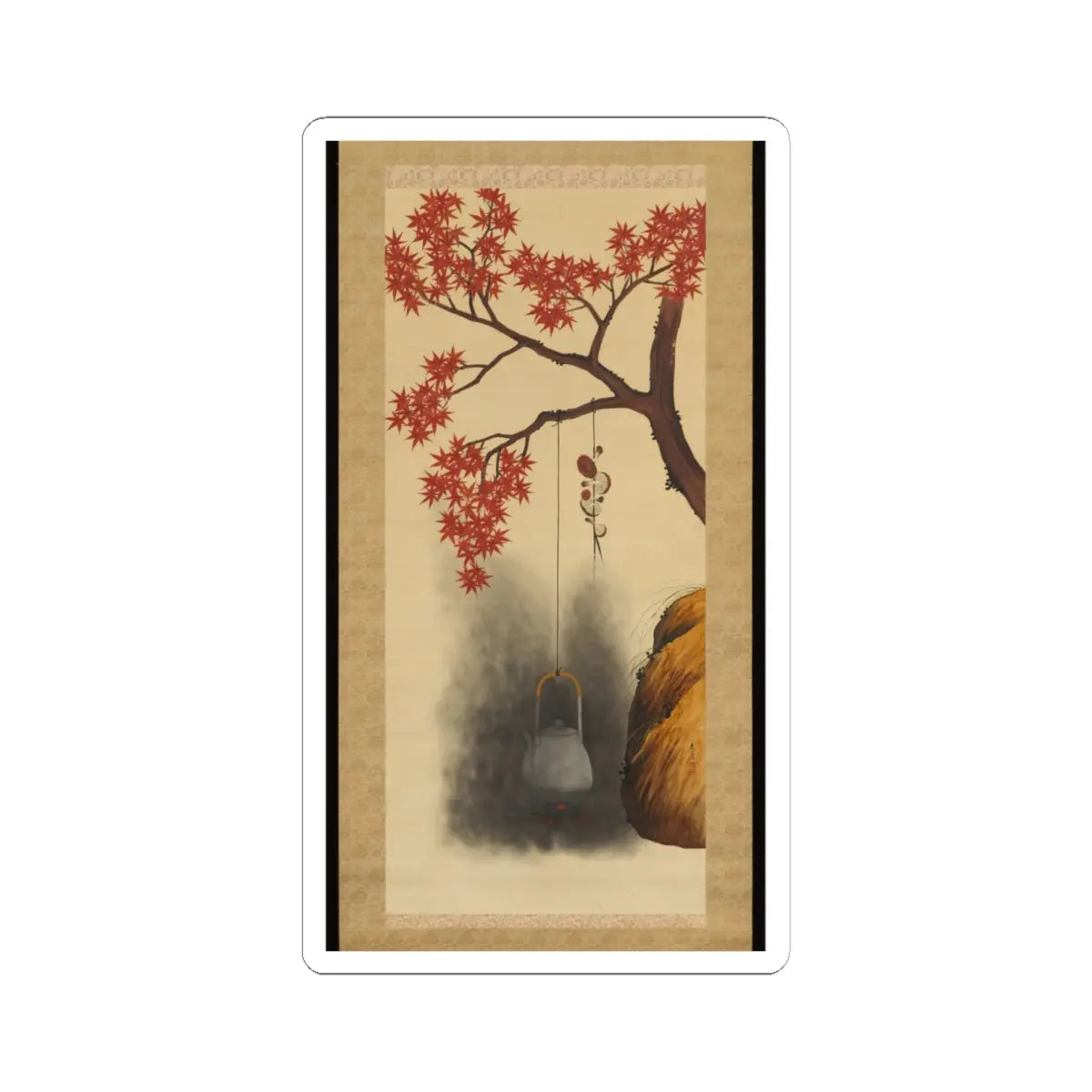 Shibata Zeshin - Autumn Maple - late 19th century v1 - STICKER Vinyl Kiss-Cut Decal
