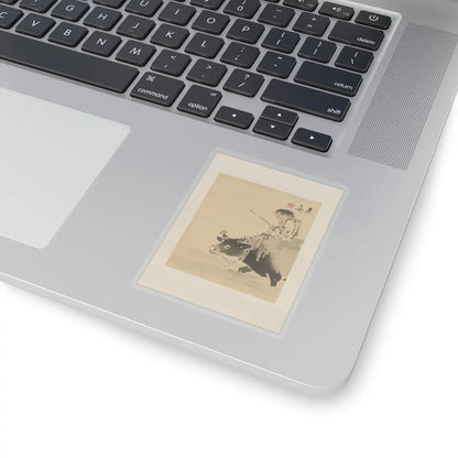 Shibata Zeshin - Boy on Ox - 19th century v1 - STICKER Vinyl Kiss-Cut Decal