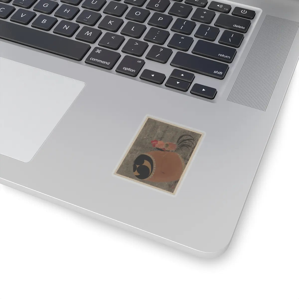Shibata Zeshin - Cock on Drum - 1882 - STICKER Vinyl Kiss-Cut Decal