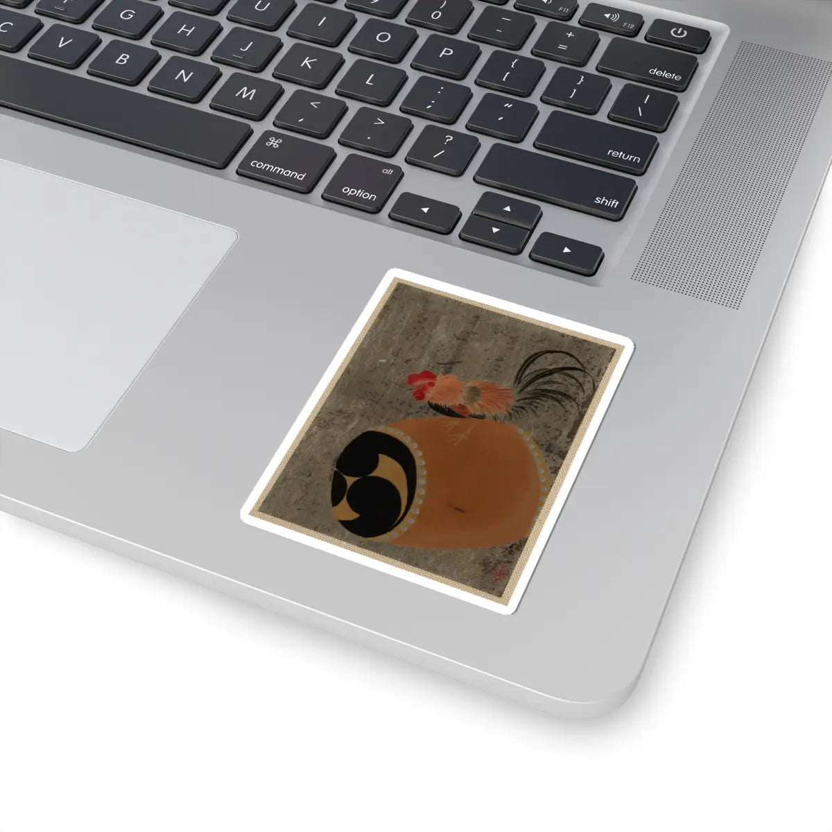 Shibata Zeshin - Cock on Drum - 1882 - STICKER Vinyl Kiss-Cut Decal