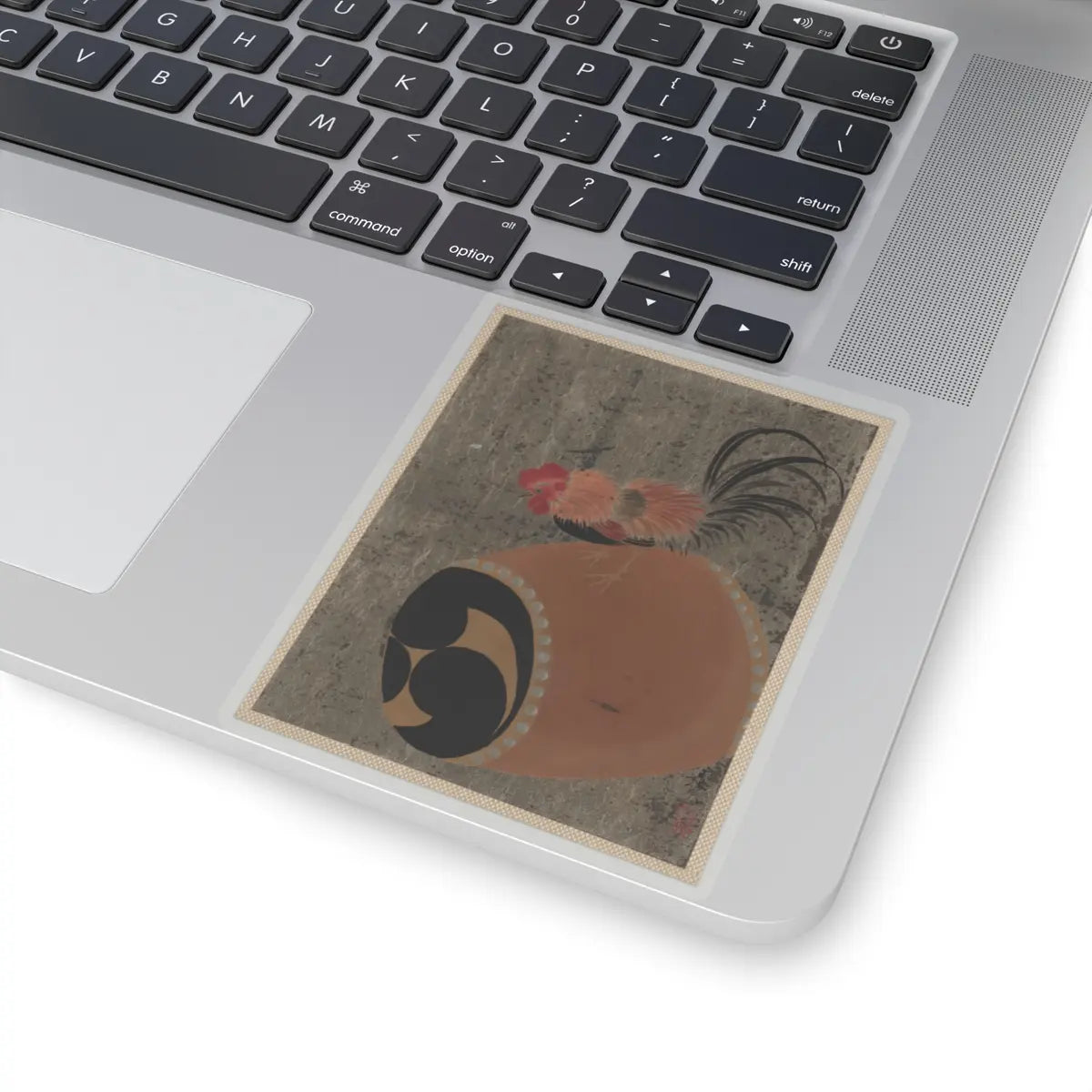 Shibata Zeshin - Cock on Drum - 1882 - STICKER Vinyl Kiss-Cut Decal