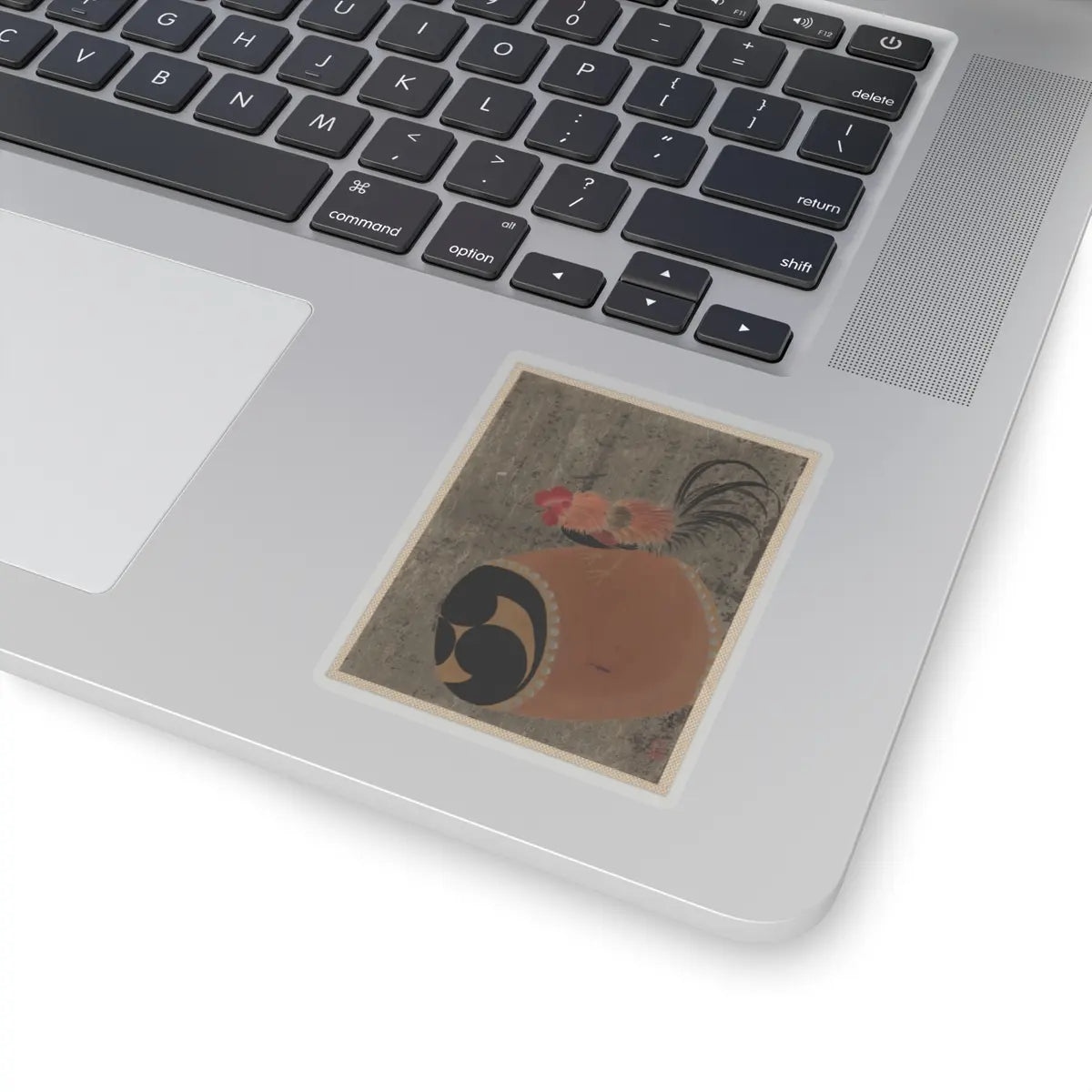 Shibata Zeshin - Cock on Drum - 1882 - STICKER Vinyl Kiss-Cut Decal